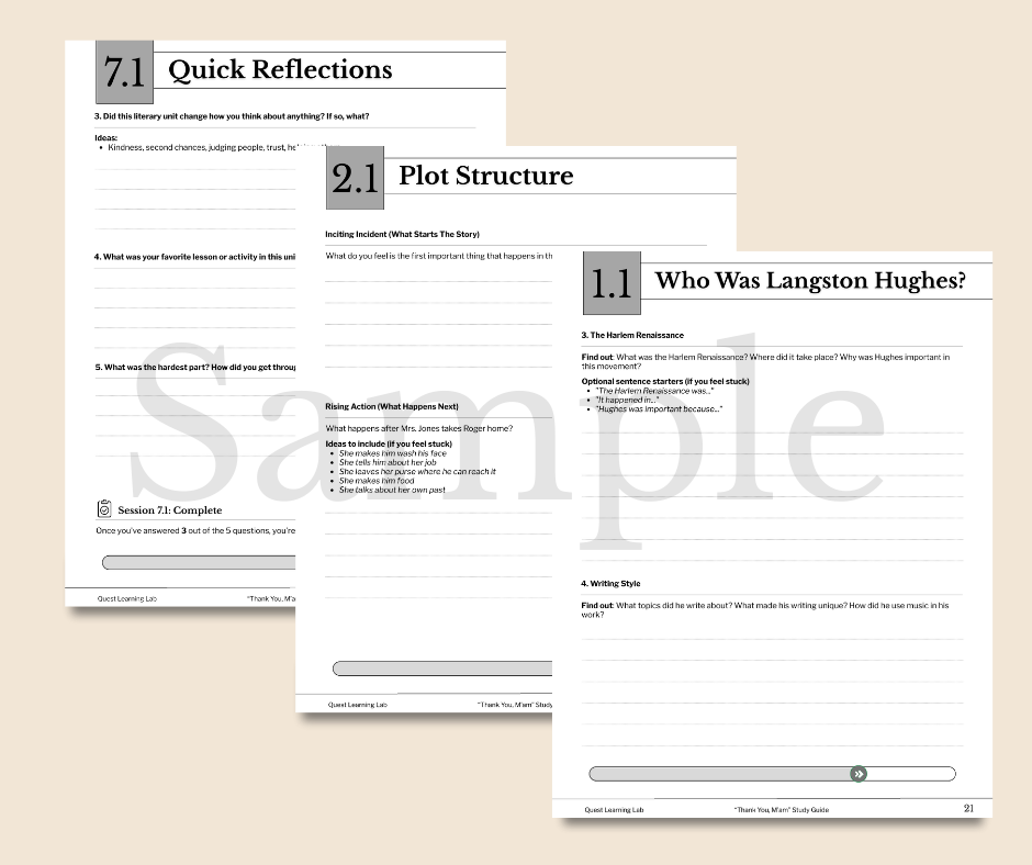 Thank You, M'am - A Gentle Short Story Unit - Image 2